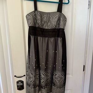 Elegant Black and silver Party Dress